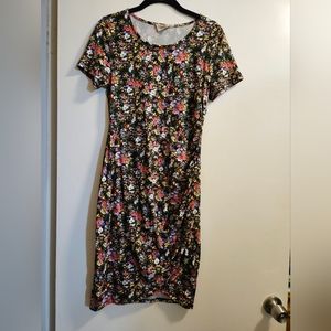 EUC Floral T-shirt Dress